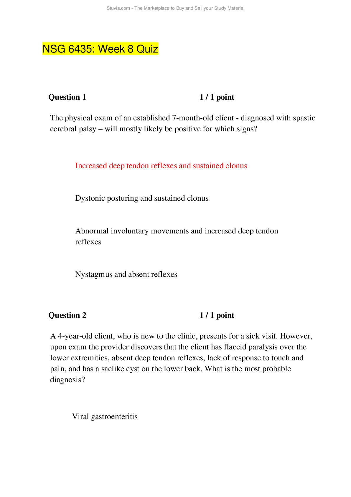 Preview of CSTU 101 Quiz 6 Liberty University answers complete solutions (Set 1) {Attempt Score 61 ou